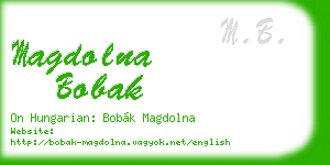 magdolna bobak business card