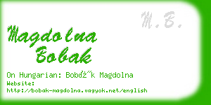 magdolna bobak business card
